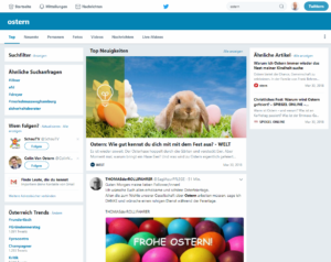 Twitter Suche Ostern Top Postings